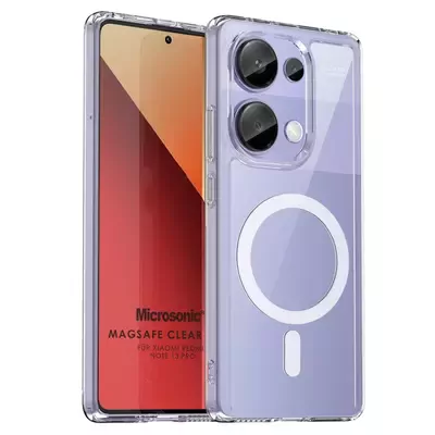 Microsonic Xiaomi Redmi Note 13 Pro 4G Kılıf MagSafe Clear Sararmaz Şeffaf
