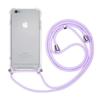 Microsonic Apple iPhone 6S Kılıf Neck Lanyard Lila