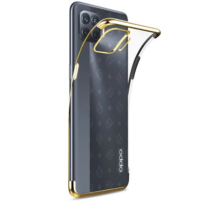 Microsonic Oppo A73 Kılıf Skyfall Transparent Clear Gold