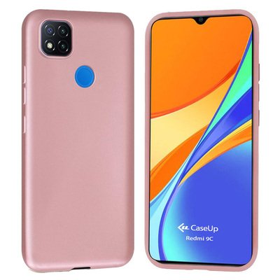 CaseUp Xiaomi Redmi 9C Kılıf Matte Surface Rose Gold