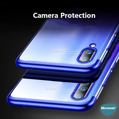 Microsonic Huawei Y9S Kılıf Skyfall Transparent Clear Siyah