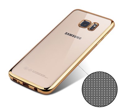 Microsonic Samsung Galaxy S7 Edge Kılıf Skyfall Transparent Clear Rose Gold