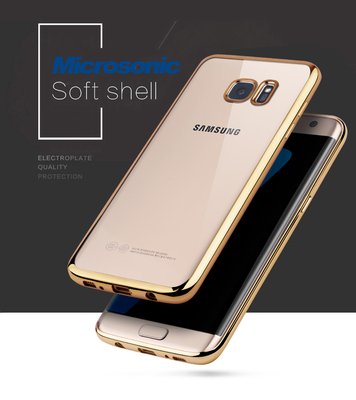 Microsonic Samsung Galaxy S7 Edge Kılıf Skyfall Transparent Clear Rose Gold