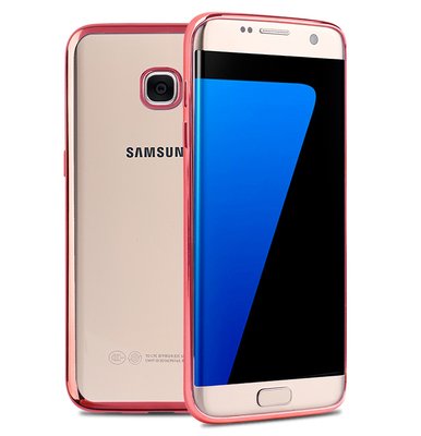 Microsonic Samsung Galaxy S7 Edge Kılıf Skyfall Transparent Clear Rose Gold