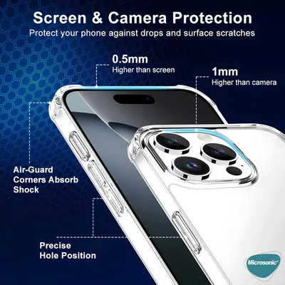 Microsonic Apple iPhone 16 Pro Kılıf Shock Absorbing Şeffaf