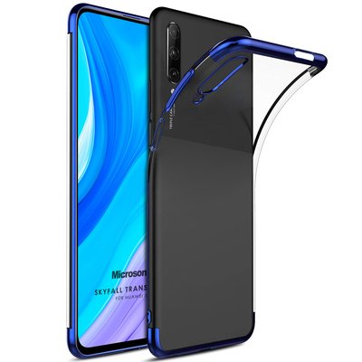 Microsonic Huawei Y9S Kılıf Skyfall Transparent Clear Mavi