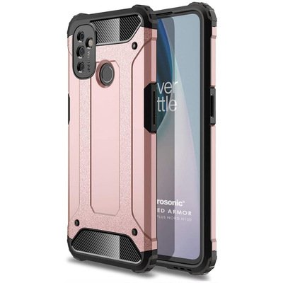 Microsonic OnePlus Nord N100 Kılıf Rugged Armor Rose Gold