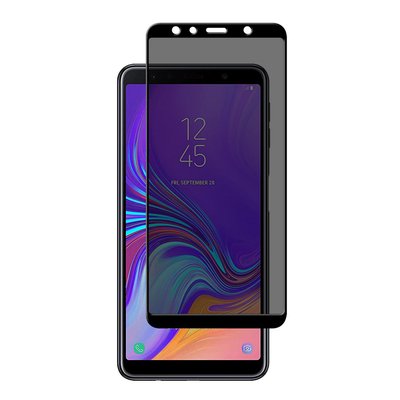 Microsonic Samsung Galaxy A7 2018 Invisible Privacy Kavisli Ekran Koruyucu Siyah