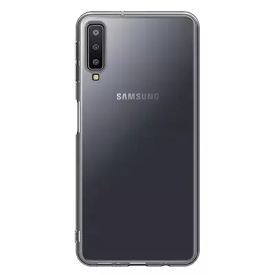 Microsonic Samsung Galaxy A7 2018 Kılıf Transparent Soft Beyaz