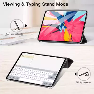 Microsonic Apple iPad Pro 12.9'' 2018 (A1876-A2014-A1895-A1983) Smart Case ve arka Kılıf Siyah