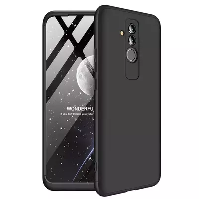 Microsonic Huawei Mate 20 Lite Kılıf Double Dip 360 Protective Siyah