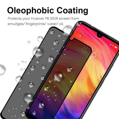 Microsonic Xiaomi Redmi Note 7 Pro Invisible Privacy Kavisli Ekran Koruyucu Siyah