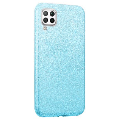 Microsonic Huawei P40 Lite Kılıf Sparkle Shiny Mavi