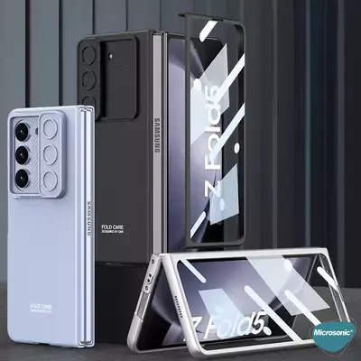 Microsonic Samsung Galaxy Z Fold 5 Kılıf Slide Hard Cover Siyah