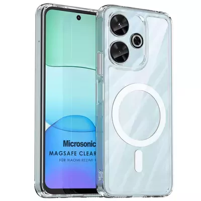 Microsonic Xiaomi Redmi 13 4G Kılıf MagSafe Clear Sararmaz Şeffaf