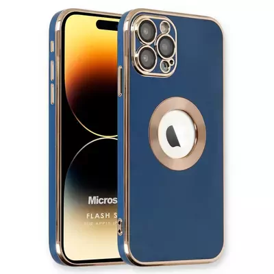 Microsonic Apple iPhone 15 Pro Kılıf Flash Stamp Lacivert