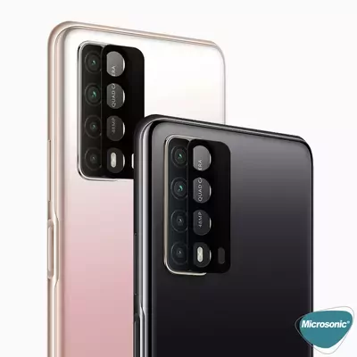 Microsonic Huawei P Smart 2021 Kamera Lens Koruma Camı V2 Siyah