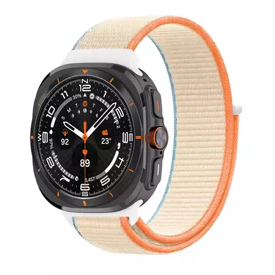 Microsonic Samsung Galaxy Watch Ultra 2025 Hasırlı Kordon Woven Sport Loop Bej