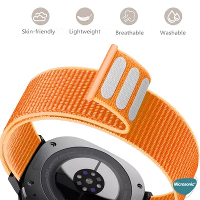 Microsonic Samsung Galaxy Watch Ultra 2025 Hasırlı Kordon Woven Sport Loop Bej