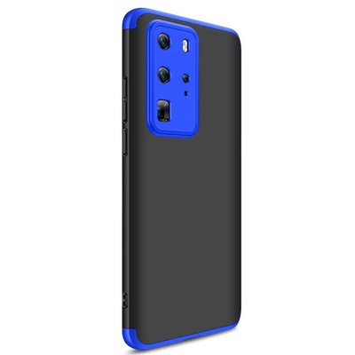 Microsonic Huawei P40 Pro Kılıf Double Dip 360 Protective AYS Siyah Mavi