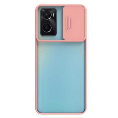 Microsonic Oppo A76 Kılıf Slide Camera Lens Protection Rose Gold