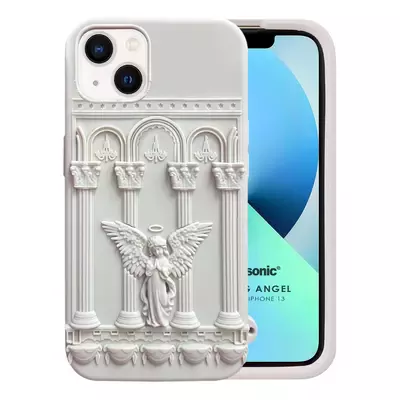 Microsonic Apple iPhone 15 Kılıf Praying Angel Bej