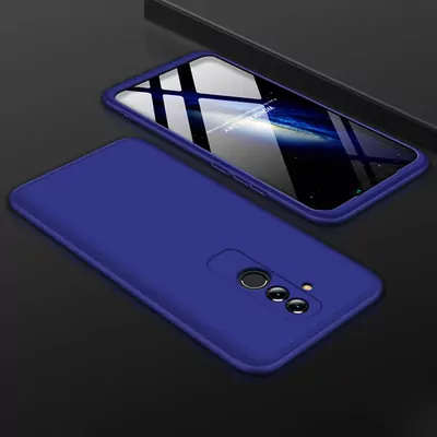 Microsonic Huawei Mate 20 Lite Kılıf Double Dip 360 Protective Lacivert