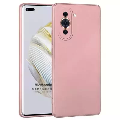 Microsonic Huawei Nova 10 Pro Kılıf Matte Silicone Rose Gold