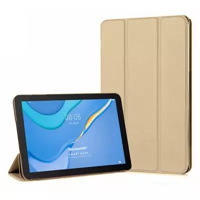 Microsonic Huawei MatePad SE Kılıf Slim Translucent Back Smart Cover Gold