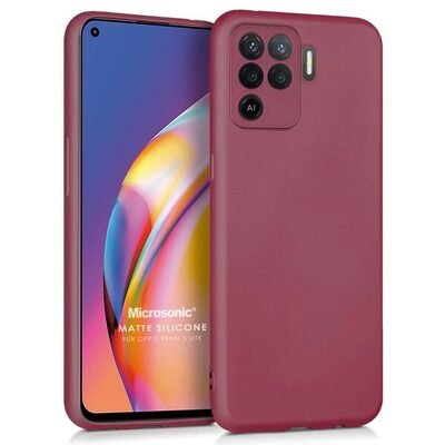 Microsonic Oppo Reno 5 Lite Kılıf Matte Silicone Mor