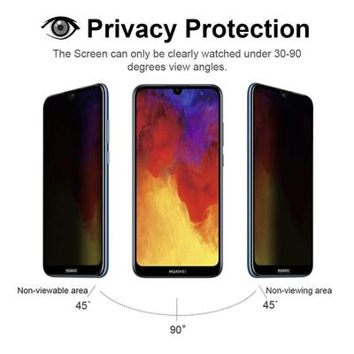 Microsonic Huawei Y7 2019 Invisible Privacy Kavisli Ekran Koruyucu Siyah