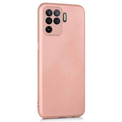 Microsonic Oppo Reno 5 Lite Kılıf Matte Silicone Rose Gold