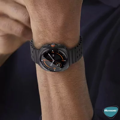 Microsonic Samsung Galaxy Watch Ultra 2025 Kordon Flexi Sport Siyah