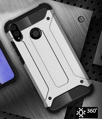 Microsonic Huawei Honor 8X Kılıf Rugged Armor Gümüş