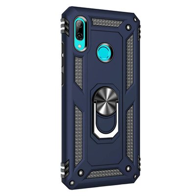 Microsonic Huawei P Smart 2019 Kılıf Military Ring Holder Lacivert