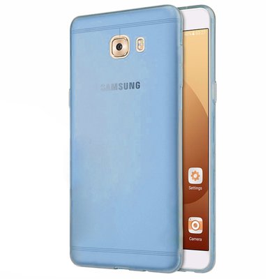 Microsonic Samsung Galaxy C9 Pro Kılıf Transparent Soft Mavi