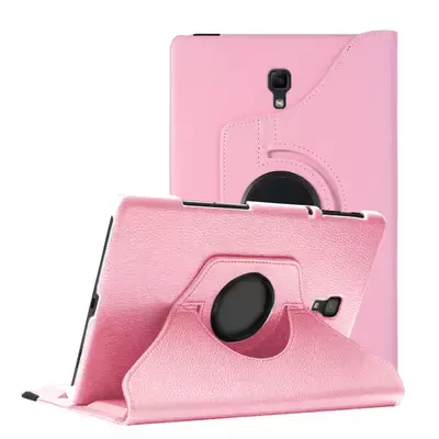 Microsonic Samsung Galaxy Tab A 10.5'' T590 Kılıf 360 Rotating Stand Deri Açık Pembe