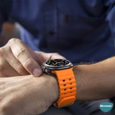 Microsonic Samsung Galaxy Watch Ultra 2025 Kordon Flexi Sport Pudra