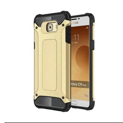 Microsonic Samsung Galaxy C9 Pro Kılıf Rugged Armor Gold