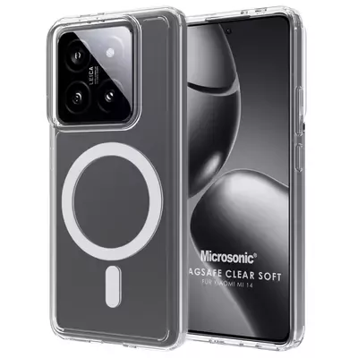 Microsonic Xiaomi Mi 14 Kılıf MagSafe Clear Sararmaz Şeffaf