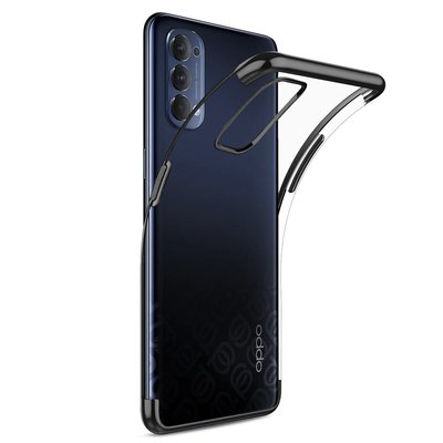 Microsonic Oppo Reno 4 Kılıf Skyfall Transparent Clear Siyah