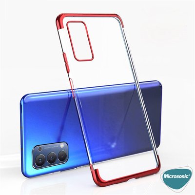 Microsonic Oppo Reno 4 Kılıf Skyfall Transparent Clear Siyah