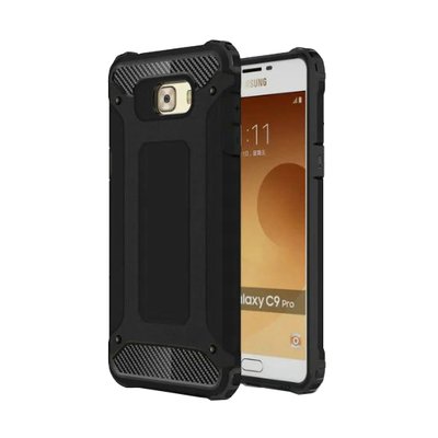 Microsonic Samsung Galaxy C9 Pro Kılıf Rugged Armor Siyah