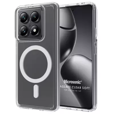 Microsonic Xiaomi Mi 14T Kılıf MagSafe Clear Sararmaz Şeffaf