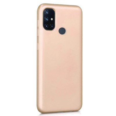 Microsonic OnePlus Nord N10 5G Kılıf Matte Silicone Gold