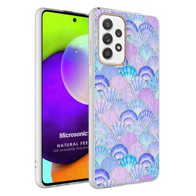 Microsonic Samsung Galaxy A52 Natural Feel Desenli Kılıf Oyster