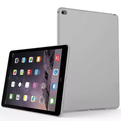 Microsonic Matte Silicone Apple iPad iPad Air 2 (A1566-A1567) Kılıf Gri