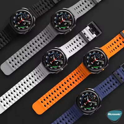 Microsonic Samsung Galaxy Watch Ultra 2025 Kordon Flexi Sport Gri