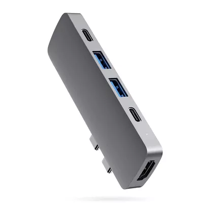 Microsonic Type-C to HDTV Multifunction Adapter 5 Port Macbook HDMI, USB, Typ-C dönüştürücü Adaptör Kablo Gri