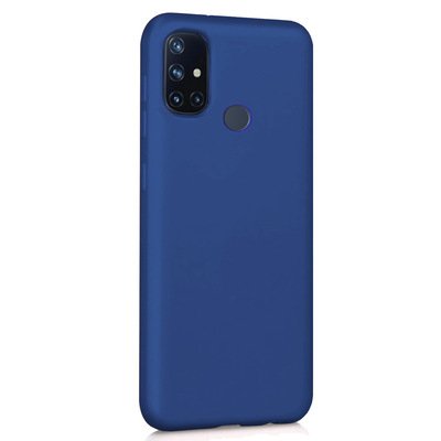 Microsonic OnePlus Nord N10 5G Kılıf Matte Silicone Lacivert